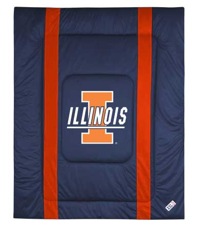 Family Bedding - Illinois Fighting Illini Bedding   NCAA Sidelines Comforter