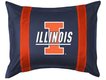 Family Bedding - Illinois Fighting Illini Sham   Sidelines Design