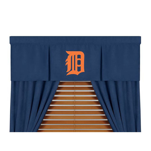 Family Bedding - MLB Detroit Tigers MVP Micro Suede Valance with Drapes Set