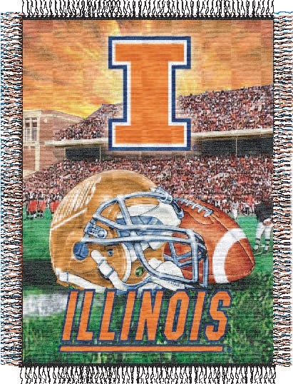 Family Bedding - Northwest Illinois Fighting Illini “Home Field Advantage” Tapestry Throw